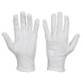 Bleached White Color Two Pieces Cotton Sewn Glove